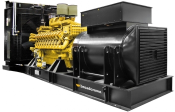 Дизельный генератор 1200 квт Broadcrown BCM-1500P открытый (на раме) с АВР - новый