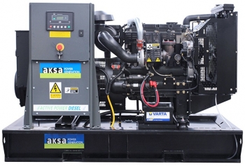 Дизельный генератор 80 квт Aksa AP-110 открытый (на раме) с АВР - новый