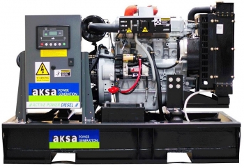 Дизельный генератор 24 квт Aksa APD33A открытый (на раме) с АВР - новый